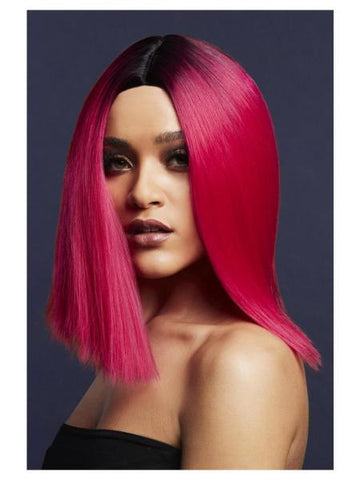 Kylie Inverted Straight Bob Wig - Magenta Pink
