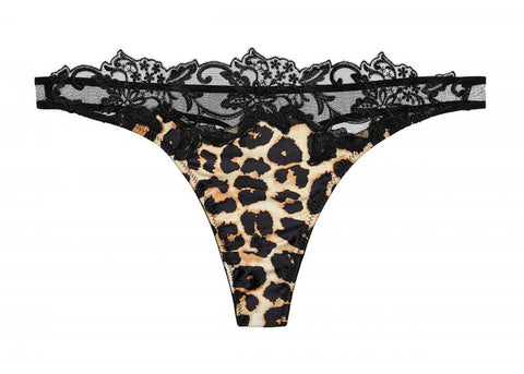 Millicent G-String - Animal Print/Black -