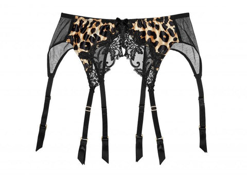 Millicent Suspender - Animal Print/Black -
