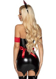 4 Piece Naughty Nurse - Black/Red -