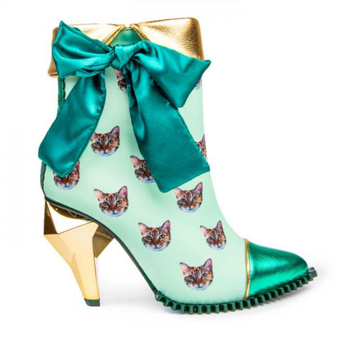 Delicate Diamond Boot - Mint/Gold - Size