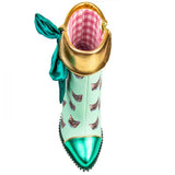 Delicate Diamond Boot - Mint/Gold - Size