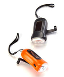 Solar No Battery LED Flashlight - Orange