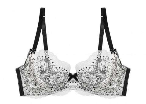 Evelina Underwire Bra - Black/White -