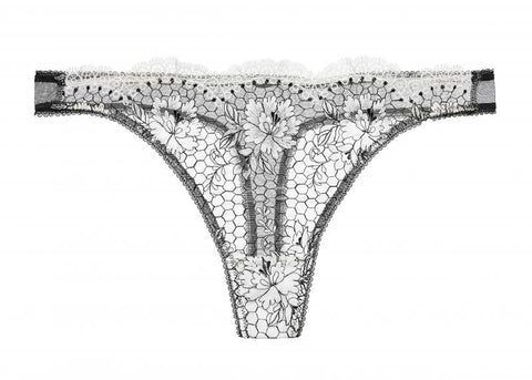 Evelina G-String - Black/White -