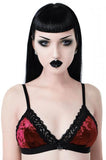 Immortal Velvet Bralet - Wine/Black -