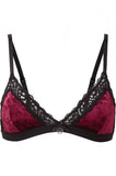 Immortal Velvet Bralet - Wine/Black -