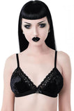 Immortal Velvet Bralet - Black -