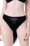 Immortal Velvet Panty - Black -