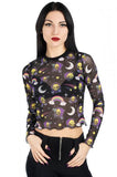 Not Cute Mesh Top - Black -