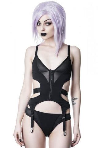 Blackout Bodysuit Set - Black -