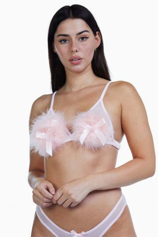 Powder Puff Triangle Bra - Powder Puff Pink -