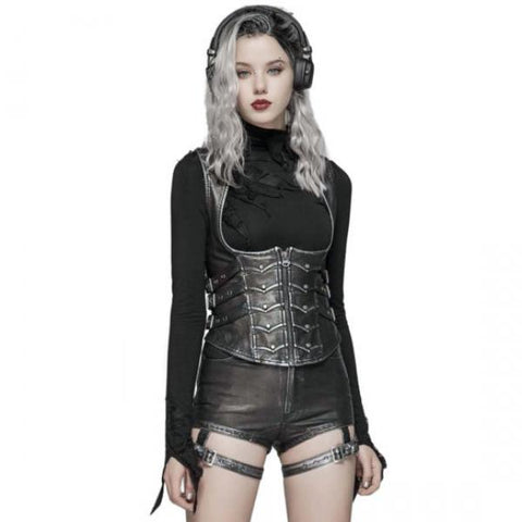 Punk Shapewear Waistcoat - Black -