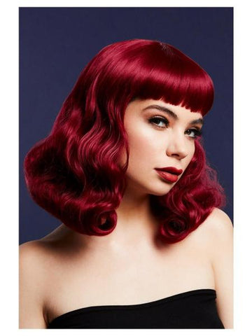 Bettie Wig Short Fringe - Plum