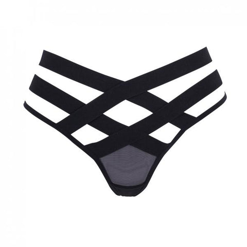 Emilia Open Back Brief - Black -