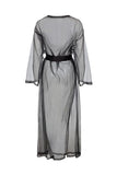 Betty Sheer Tulle Robe - Black -