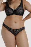 Florence Lattice Brazillian Brief - Black -