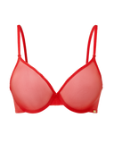 Glossies Sheer Moulded Bra - Chilli Red -