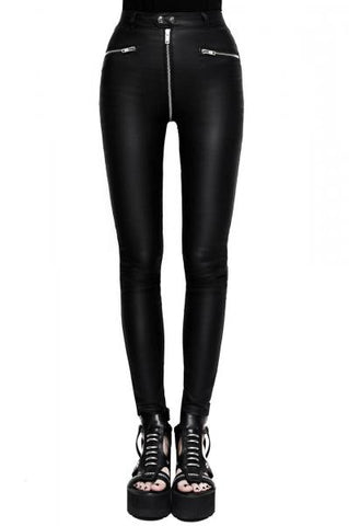 Larissa Coated Trousers - Black -
