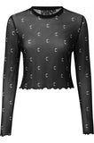 Mystica Mesh Top - Black/White -