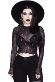 Mystica Mesh Top - Black/White -