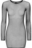 Nicole Fishnet Bodycon Dress - Black - One Size