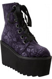 Vampire's Kiss Platform Boot - Plum - Size