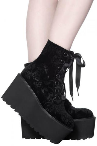 Vampire's Kiss Platform Boot - Black - Size