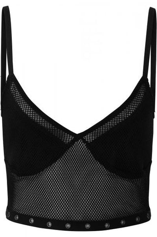Terrorizer Fishnet Top - Black -