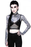 Terrorizer Fishnet Top - Black -