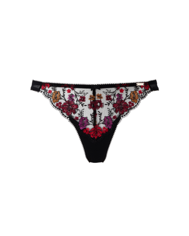 VIP Bouquet Thong - Black/Red -