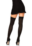 Rosette Thigh Highs - Black - One Size