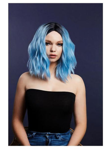 Cara Wavy Long Bob Wig - Baby Blue