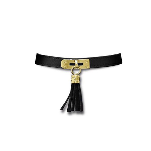 Faux Leather Choker - Black - One Size
