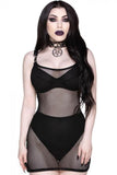 Feral AF Fishnet Dress - Black -