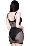 Feral AF Fishnet Dress - Black -