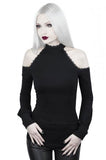 Kassandra Cold Shoulder Top - Black -