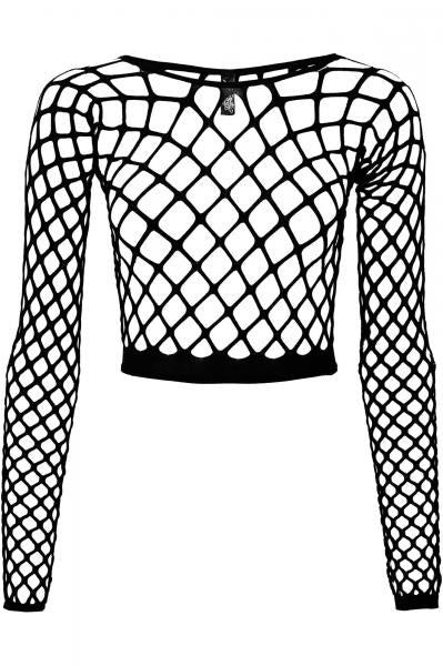 Lunatrix Fishnet Top Black One Size BB Store
