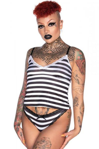 Never Trust the Living Cami - Black/White -
