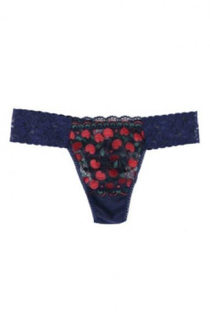 Cheery Cherry Original Rise Thong - Navy - One Size