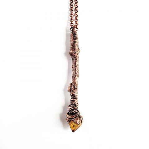Sticks and Stones Citrine Wand Necklace
