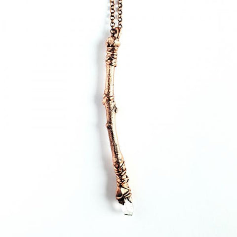 Sticks and Stones Clear Quartz Wand Necklace