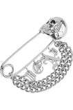 Crossover Safety Pin - Silver