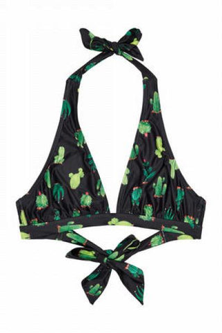Cactus Ruched Triangle Bikini Top -