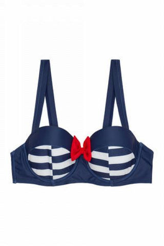 Nautical Bikini Top - Blue/White -