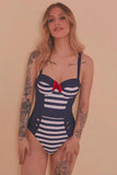 Nautical Swimsuit - Blue/White -