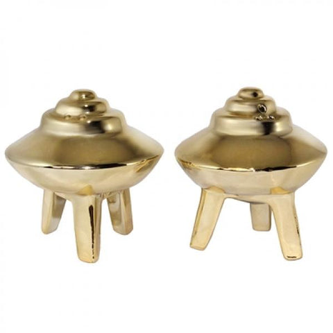 UFO Porcelain Salt & Pepper Shaker - Gold