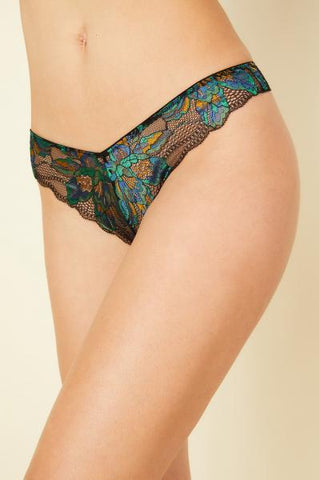 Paradiso Thong - Turchese/Black -