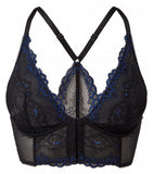 Superboost Lace Deep V Bralet - Black/Electric -