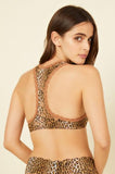 Printed Racie Racerback Bralette - Neutral Leopard -